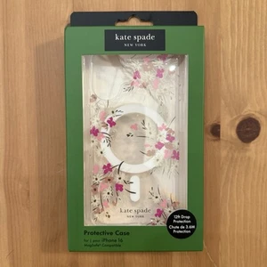 Kate Spade New York iPhone 16 Magsafe Protective Phone Case Pink Flowers Floral - Picture 1 of 2