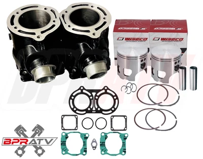 Banshee Stock Standard Bore Rebuild Kit 64mm Cylinders Pistons Top End Parts Kit - Image 1 of 4
