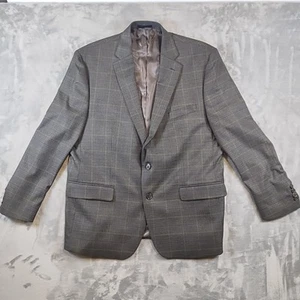 Lauren Ralph Lauren Black Label Blazer Mens Size 46 R Brown And Purple Plaid - Picture 1 of 9
