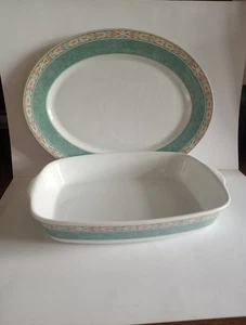 Wedgewood Home Porcelain Oven to Table Wear 'Aztec' 2 x Large Serving/Oven Dish. - Picture 1 of 8