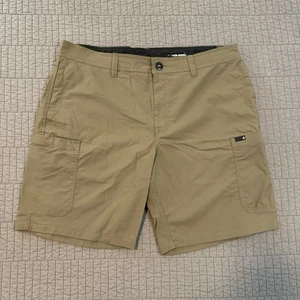 Volcom Shorts Men 36 Brown Hybrid 8.5" Skater Surfer Cargo Nylon Summer Stretch - Picture 1 of 12