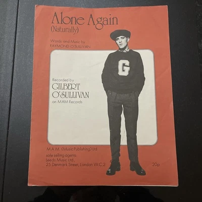 “ALONE AGAIN (Naturally)” - Sheet Music - A Superb Copy Of Music!  - Image 1 of 3