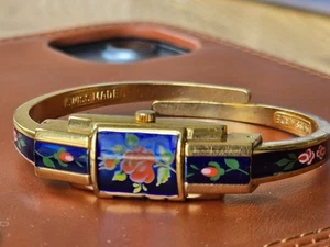 Seltene Vintage Hanowa Uhr Damen Blumen Armband Quatz - Bild 1 von 12