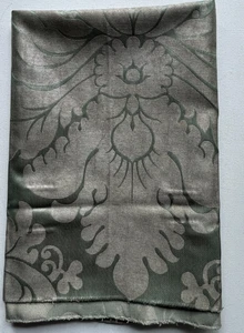 Bassanio Damask Faded Rosemary Italy  Designer  Fabric Remnant 24"x24" - Picture 1 of 3