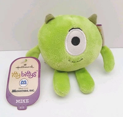 NWT Disney Pixar Hallmark Itty Bittys Monsters Inc. Mike Wazowski 4.5" Plush Toy - Image 1 of 4