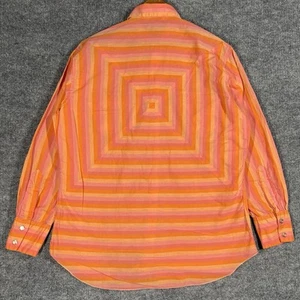 Camicia western vintage anni 60 Tem Tex taglia grande Bullseye Stripe Pearl Snap Sawtooth - Foto 1 di 20