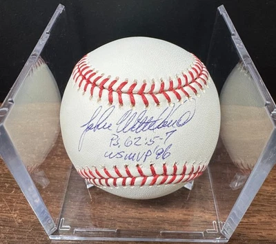 John Wetteland Signed Autographed Inscribed Rawlings OML Baseball JSA - Image 1 of 3