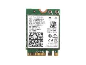 TARJETA WIFI INTEL 8265NGW DOBLE BANDA INALÁMBRICA-AC 8265 PCI-E M.2 WLAN BT 4.2 01AX702 - Imagen 1 de 2
