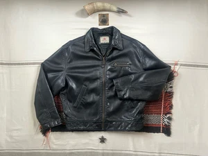 Levi's HighwayMan Lederjacke XL Vintage 90er selten 50s Biker Made Italy Stepp - Bild 1 von 21