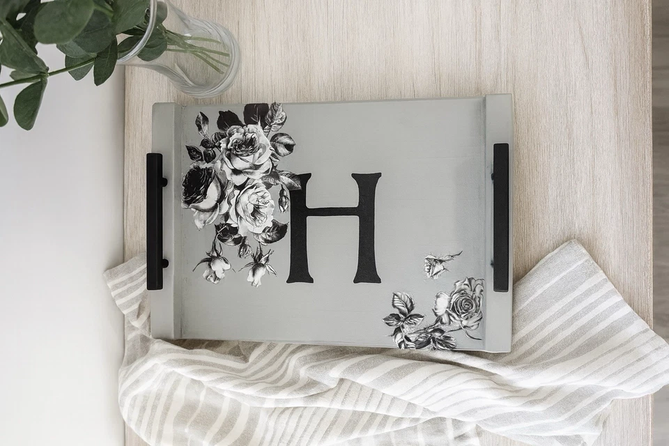 Bandeja decorativa hecha a mano - madera ENVÍO GRATUITO Foto 1 de 1