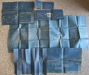 (6) Vintage 1920s HCS MOTOR CAR COMPANY Blueprints Stutz Indianapolis IN - Picture 1 of 24