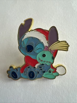 Disney Lilo and Stitch Holidays Stitch Santa Claus Hugging Scrump pin E6 - Image 1 of 2