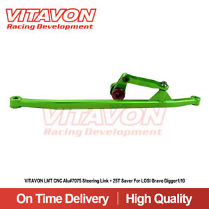 VITAVON CNC Alu#7075 Steering link + 25T Saver for LOSI LMT Grave Digger1/10