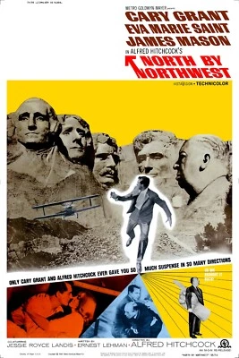 NORTH BY NORTHWEST (1959) - 40"x60"" ENORME pôster de filme de ultra alta resolução!! - Imagem 1 de 4