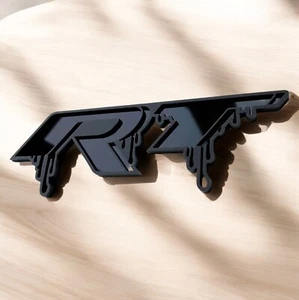 2PCS R/T Black DODGE CHARGER CHALLENGER MULTICOLOR EMBLEM BADGE R/T - Picture 1 of 2