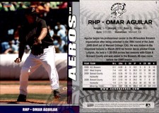 Omar Aguilar 2010 Choice Akron Aeros #1 Card *AutographDen*