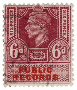 (I.B) George VI Revenue : Public Records 6d