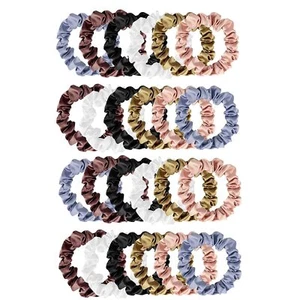 24 Pieces Silk Hair Scrunchies Silk Hair Tie Elastic Ponytail Holders for Wom... - Picture 1 of 6