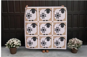 Wooly Stars Sheep Pre Cut Quilt Kit Moda Thatched 62 X 62 Pre-Cut Sew-Ready - Picture 1 of 3