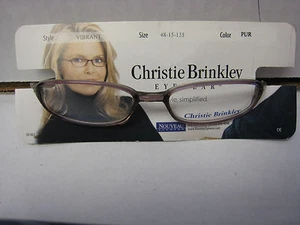 CHRISTY BRINKLEY Eyeglass Frames   VIBRANT in PURPLE  48-15-135 With  Case    - Bild 1 von 1