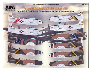AOA Decals 1/32 VIETNAMESE SPADS DOUGLAS AD-6 & A-1H SKYRAIDER Part 2 - Picture 1 of 7