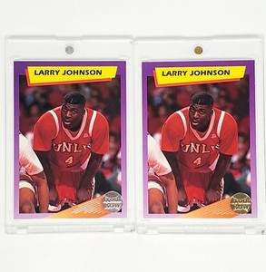 RARE SILVER & GOLD PARALLEL LOT 1991 FRONT ROW LARRY JOHNSON RUNNIN REBELS RC #1