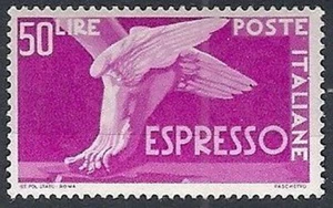 1945-52 ITALIA ESPRESSO RUOTA 50 LIRE MH * - RR11663-3 - Picture 1 of 1