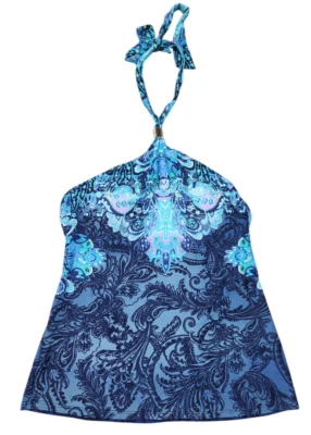 Ralph Lauren Womens Sz 8 Tankini Swim Top Halter Paisley Wireless - Image 1 of 4