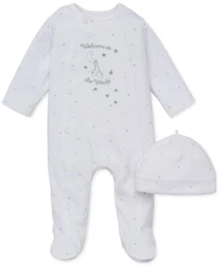Little Me Welcome World Footie Sleeper-3M/Blanco - Imagen 1 de 4