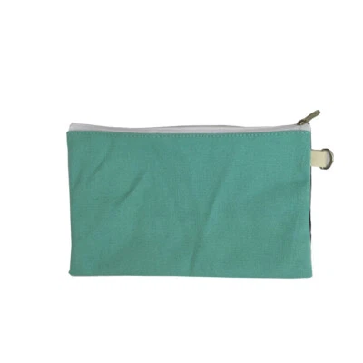 Bolsa de lona para tarjetas de monedas pequeña billetera porta dinero cremallera simplicidad  Foto 1 de 4