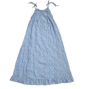 NWT Doen Plumosa Maxi in Blue Garden Bloom Floral Loose Tank Dress S $228 - Picture 1 of 11