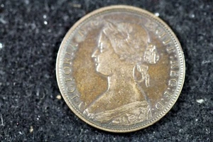 1863 - Great Britain 1/2 Penny Foreign Coin!! #H18084 - Picture 1 of 2