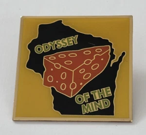 OM Wisconsin OOTM Odyssey Of The Mind State Logo Cheese Pin - Picture 1 of 3