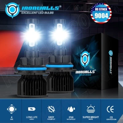 4-Sides 9004 LED Headlights for 1994-2001 Dodge RAM 1500 2500 3500 High Low Beam - Image 1 of 4