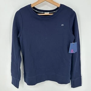Gap Fit Dry Navy Blue Open Back Yoga Training Running Sweatshirt Girls Sz XXL - Picture 1 of 7