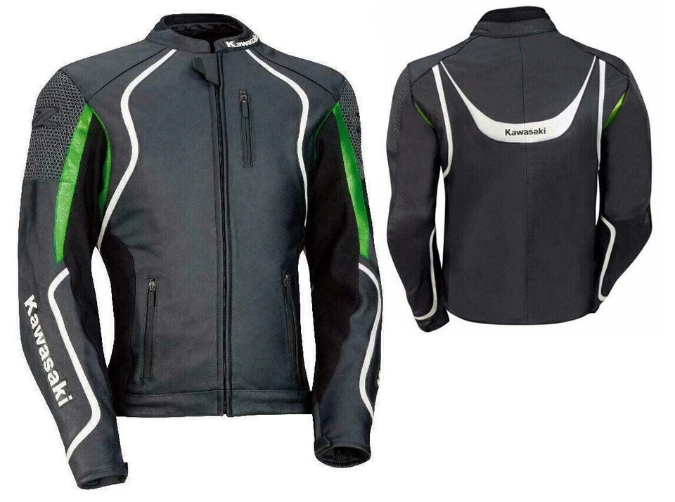 Nueva chaqueta Kawasaki Z Rider Racing cuero de vaca moto motocicleta 2024 Foto 1 de 4