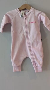 Bonds Baby Girls Sweats Pullover Pink Jumper Size 000 0-3 Months VGUC - Picture 1 of 3