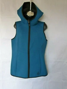 Gerry Women's Vest Hooded Logo Turquoise Size S Small - Picture 1 of 8