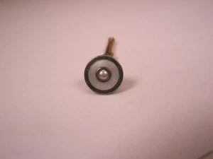 SINGLE (1) 5/16" MOP & Gold Plated Vintage KREMENTZ Formal Tux Shirt Stud i17 - Picture 1 of 5