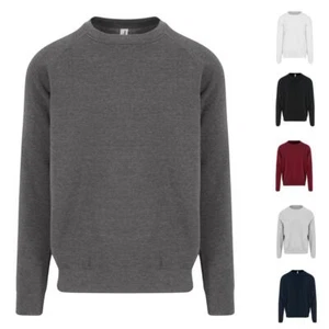 Felpa da uomo collo Crew pullover semplice peso pesante felpa maglione - Foto 1 di 11