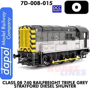 Class 08 Railfreight Triple Grey 08740 Diesel O 1:43.5 Dapol 7D-008-015 - Picture 1 of 5