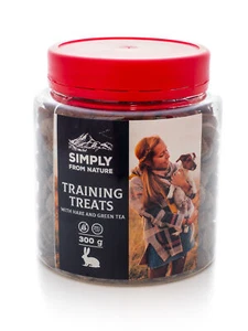 300g SIMPLY FROM NATURE gebackene Trainingssnacks mit Hase & grünem Tee für Hund - Bild 1 von 4