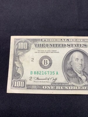 1974 $100-#88216735-Classic Bill Design-  One Hundred Dollar “B” Bill! - Image 1 of 4