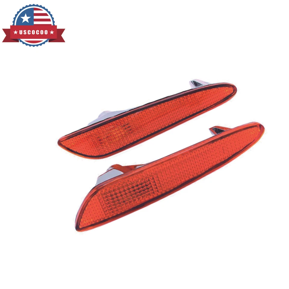 Juego de 2 luces de señalización laterales de parachoques amarillas aptas para Mercedes Benz E320 2003-2006 Foto 1 de 4