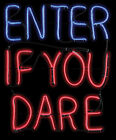 Enter If You Dare Neon Sign Light Glow Decoration Props Halloween