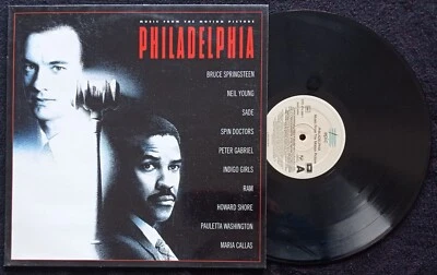PHILADELPHIA " MUSIC FROM SOUNDTRACK " 1993 LP NEIL YOUNG SADE BRUCE SPRINGSTEEN - Image 1 of 4