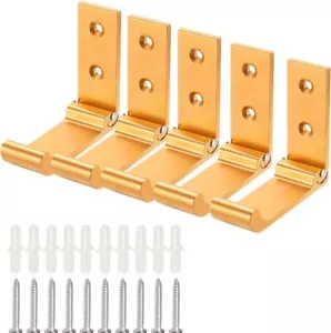Ganchos de pared plegables de aleación de aluminio para colgar abrigos sombreros ropa etc., dorado 3”L - Imagen 1 de 4