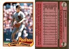 1989 Topps Baseball Card 748 JIMMY JONES SAN DIEGO PADRES