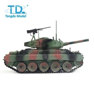 TD M24 Chaffee 1/16 RC Tanque Sistema de Combate Infrarrojo Batería Ruedas de Metal 320° - Imagen 1 de 12