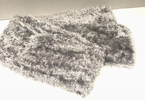 Silver Grey Fluffy Knitted Scarf/Boa 168cm/66inch Long Super Soft and Cosy - Picture 1 of 3